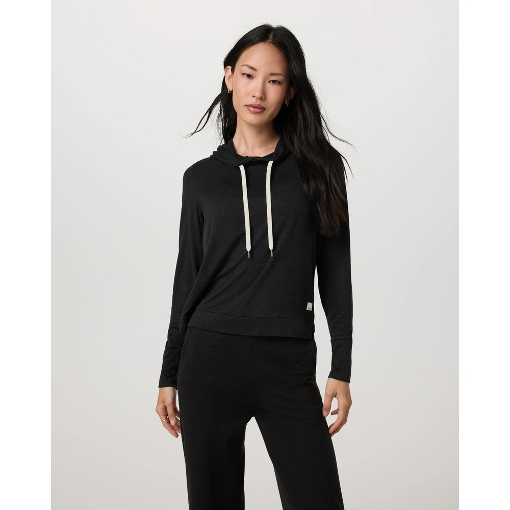 Vuori Halo Essential Hoodie Long Sleeve Womens Medium Black